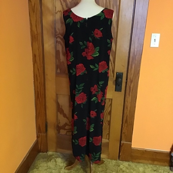 Vintage 90s roses maxi dress - Picture 8 of 9
